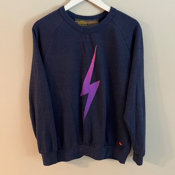 Aviator Nation Tops - Aviator Nation Bolt Fade Sweatshirt Size Large